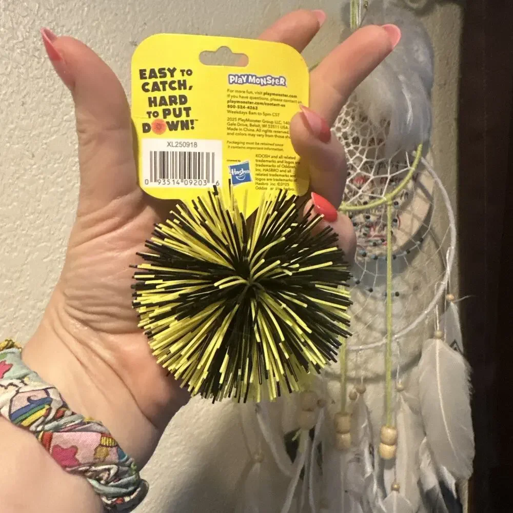 Original Koosh Ball Black And Yellow New Play Monster Hasbro New With Tags